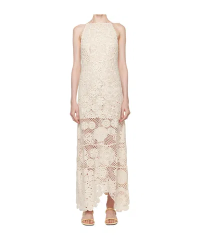 Staud Whimsy Long Dress In Nude