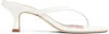 Staud White Freja Kitten Heeled Sandals