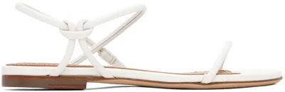 Staud White Laurel Sandals In Paper