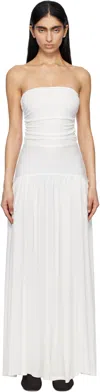 Staud White Mariana Maxi Dress In Ivy Ivory