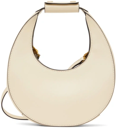 Staud White Mini Moon Bag In Cream