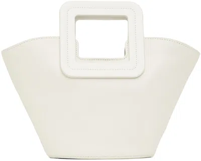 Staud White Shirley Mini Bucket Bag In Papr Paper