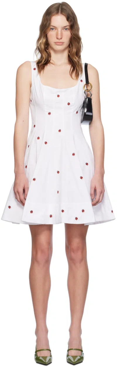 STAUD WHITE WELLS MINIDRESS