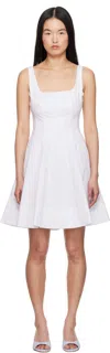 Staud White Wells Minidress In Wht White