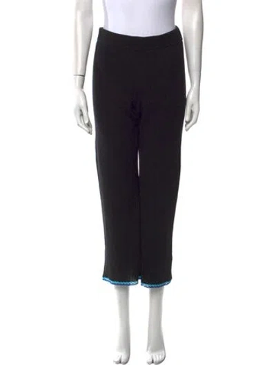 Pre-owned Staud Wide Leg Pants In Black