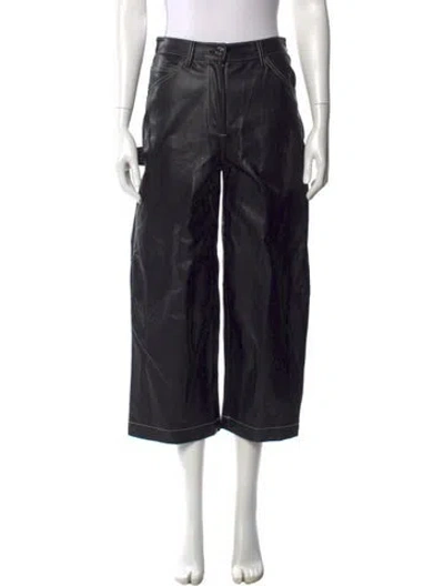 Pre-owned Staud Wide Leg Pants In Black