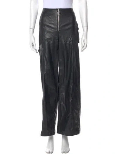 Pre-owned Staud Wide Leg Pants In Black