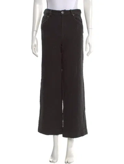 Pre-owned Staud Wide Leg Pants In Black