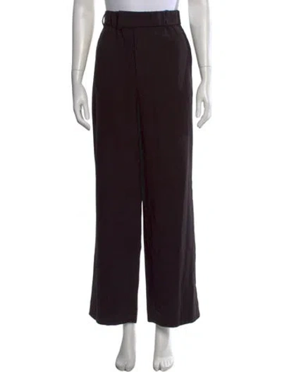 Pre-owned Staud Wide Leg Pants In Black
