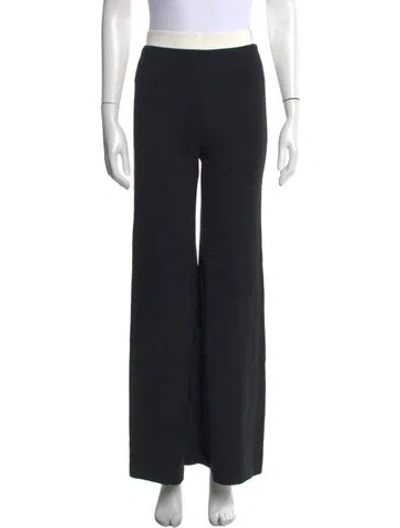 Pre-owned Staud Wide Leg Pants In Black