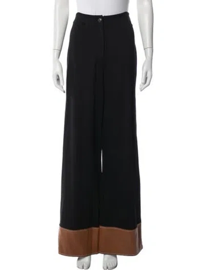 Pre-owned Staud Wide Leg Pants In Black