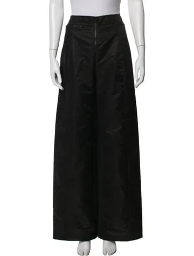 Pre-owned Staud Wide Leg Pants In Black
