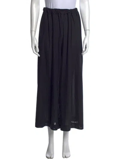 Pre-owned Staud Wide Leg Pants In Black