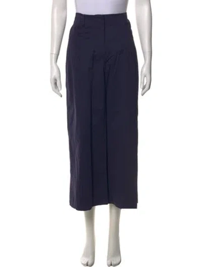 Pre-owned Staud Wide Leg Pants In Blue