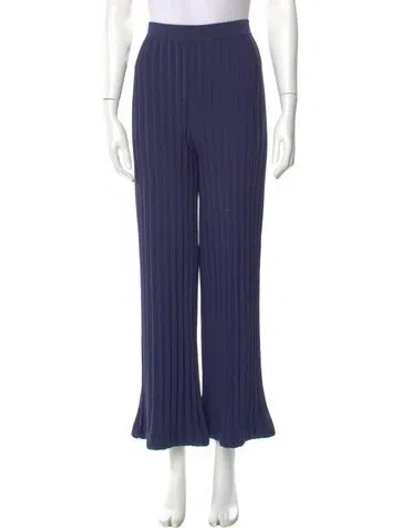 Pre-owned Staud Wide Leg Pants In Blue