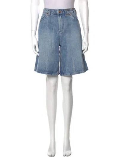 Pre-owned Staud Wide Leg Pants In Blue