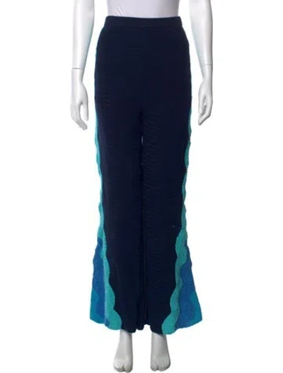 Pre-owned Staud Wide Leg Pants In Blue