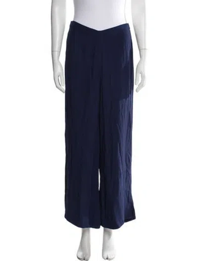 Pre-owned Staud Wide Leg Pants In Blue