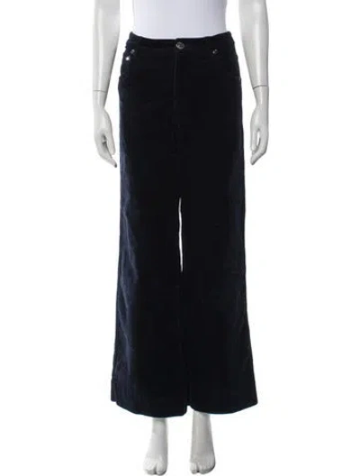 Pre-owned Staud Wide Leg Pants In Blue