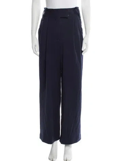 Pre-owned Staud Wide Leg Pants In Blue