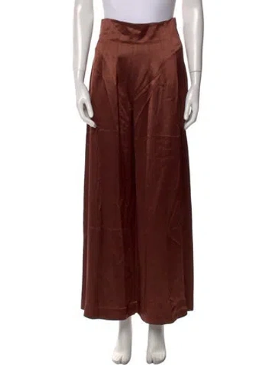 Pre-owned Staud Wide Leg Pants In Brown