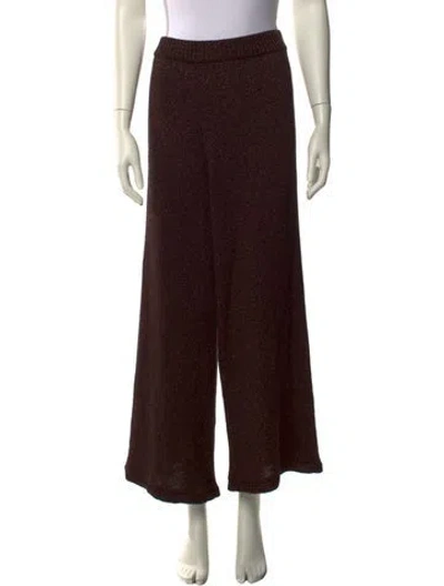 Pre-owned Staud Wide Leg Pants In Brown