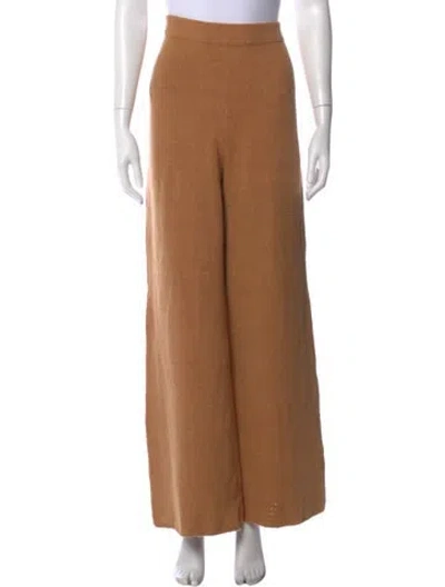 Pre-owned Staud Wide Leg Pants In Brown