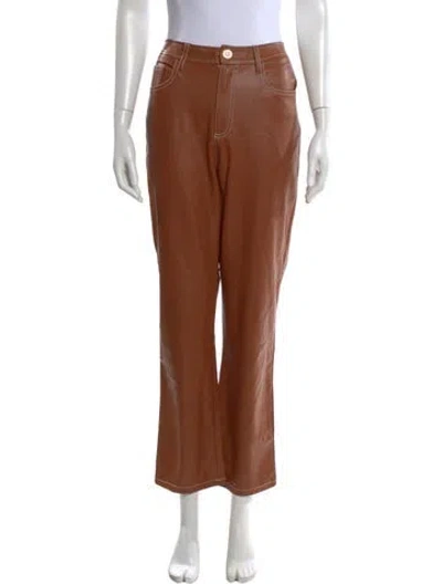 Pre-owned Staud Wide Leg Pants In Brown