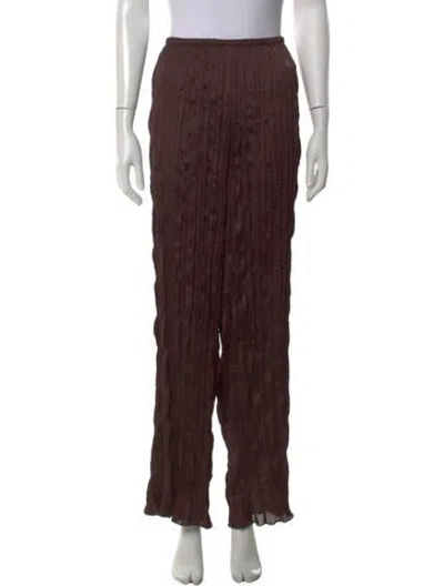 Pre-owned Staud Wide Leg Pants In Brown