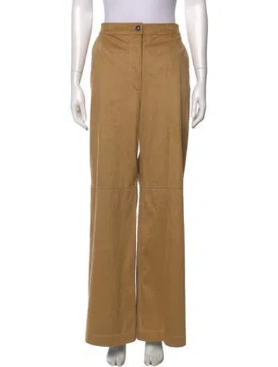 Pre-owned Staud Wide Leg Pants In Brown