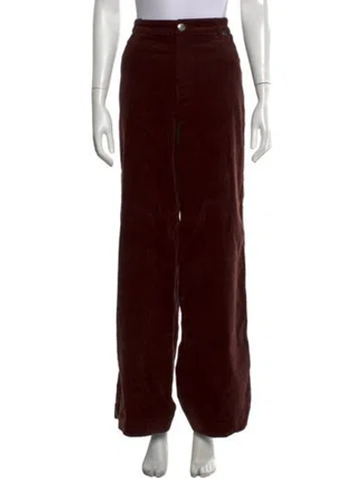 Pre-owned Staud Wide Leg Pants In Brown