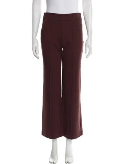 Pre-owned Staud Wide Leg Pants In Burgundy