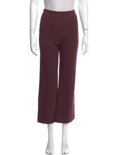Pre-owned Staud Wide Leg Pants In Burgundy