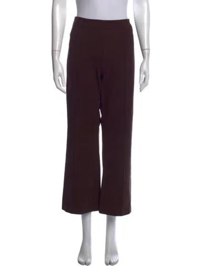 Pre-owned Staud Wide Leg Pants In Burgundy