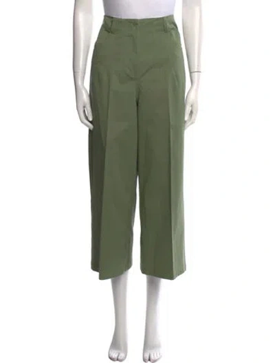 Pre-owned Staud Wide Leg Pants In Green