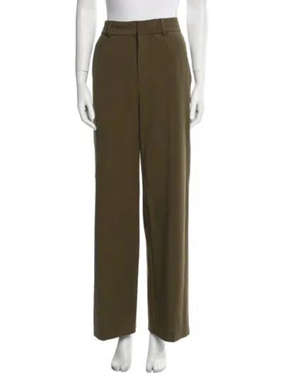 Pre-owned Staud Wide Leg Pants In Green