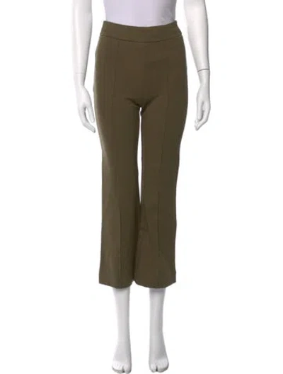 Pre-owned Staud Wide Leg Pants In Green