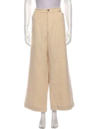 Pre-owned Staud Wide Leg Pants In Neutral