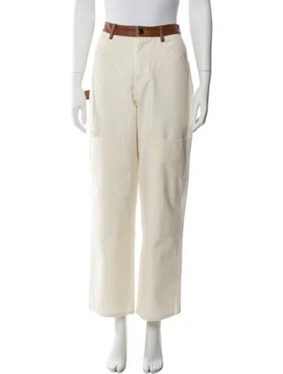 Pre-owned Staud Wide Leg Pants In Neutral