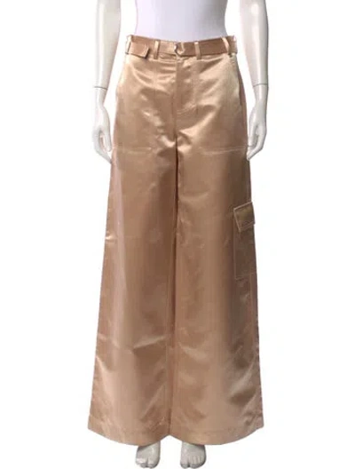 Pre-owned Staud Wide Leg Pants In Neutrals