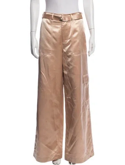 Pre-owned Staud Wide Leg Pants In Neutrals