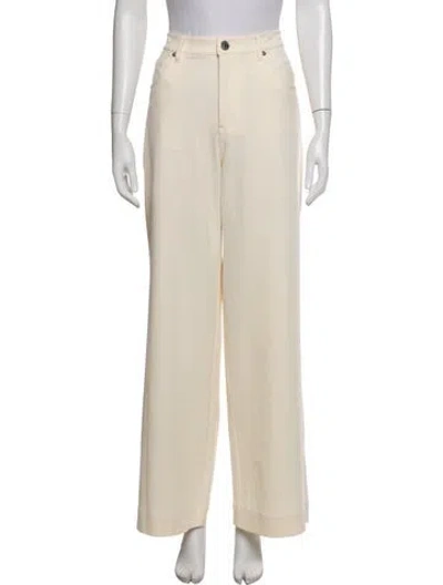 Pre-owned Staud Wide Leg Pants In Neutrals