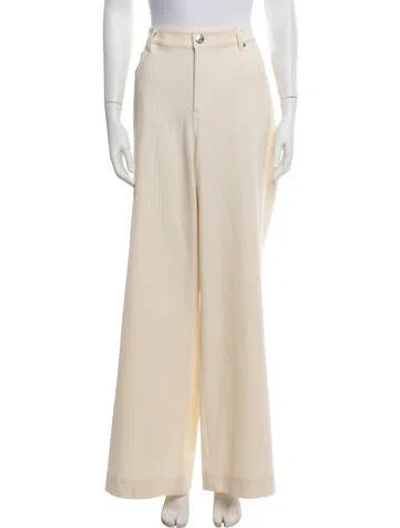 Pre-owned Staud Wide Leg Pants In Neutrals