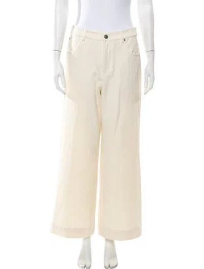 Pre-owned Staud Wide Leg Pants In Neutrals