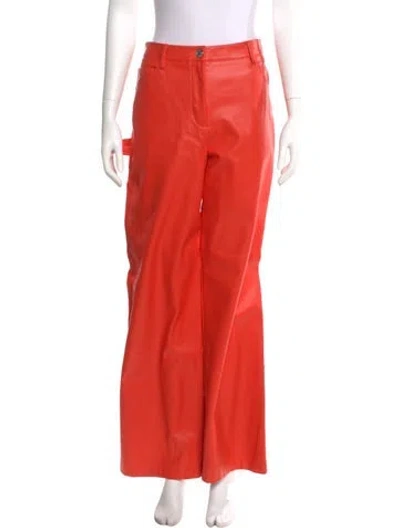 Pre-owned Staud Wide Leg Pants In Orange
