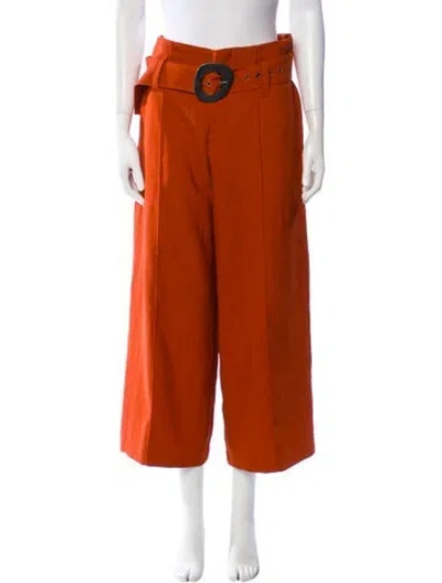 Pre-owned Staud Wide Leg Pants In Orange