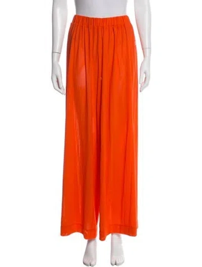 Pre-owned Staud Wide Leg Pants In Orange