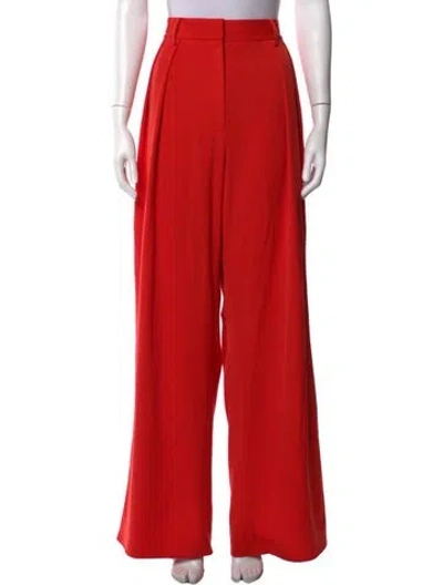 Pre-owned Staud Wide Leg Pants In Orange/red