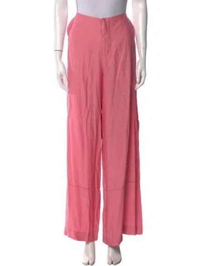 Pre-owned Staud Wide Leg Pants In Pink