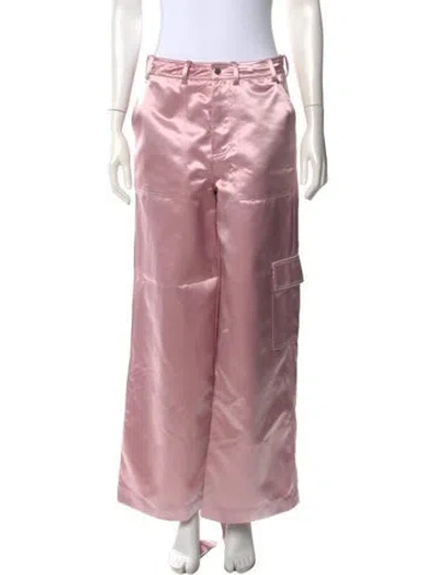 Pre-owned Staud Wide Leg Pants In Pink